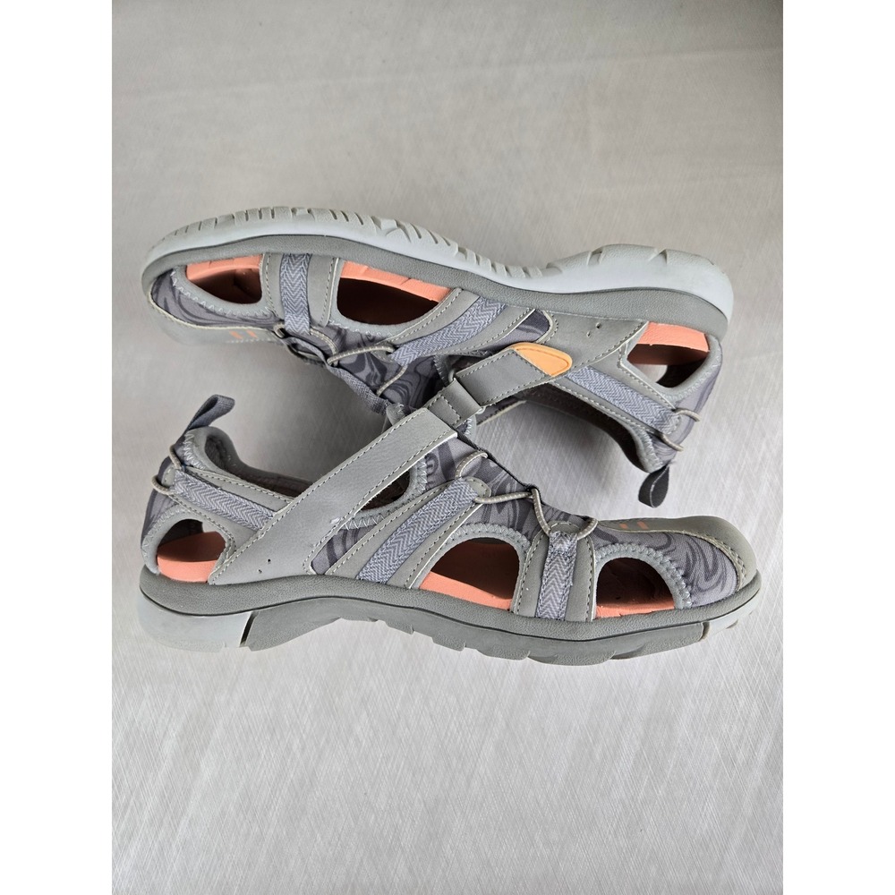 Dr Scholls Adelle Rek Women 7M Gray Peach Sporty Fisherman Sandals Walking Shoes - Picture 6 of 10